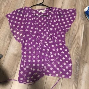 Polka dot button down shirt